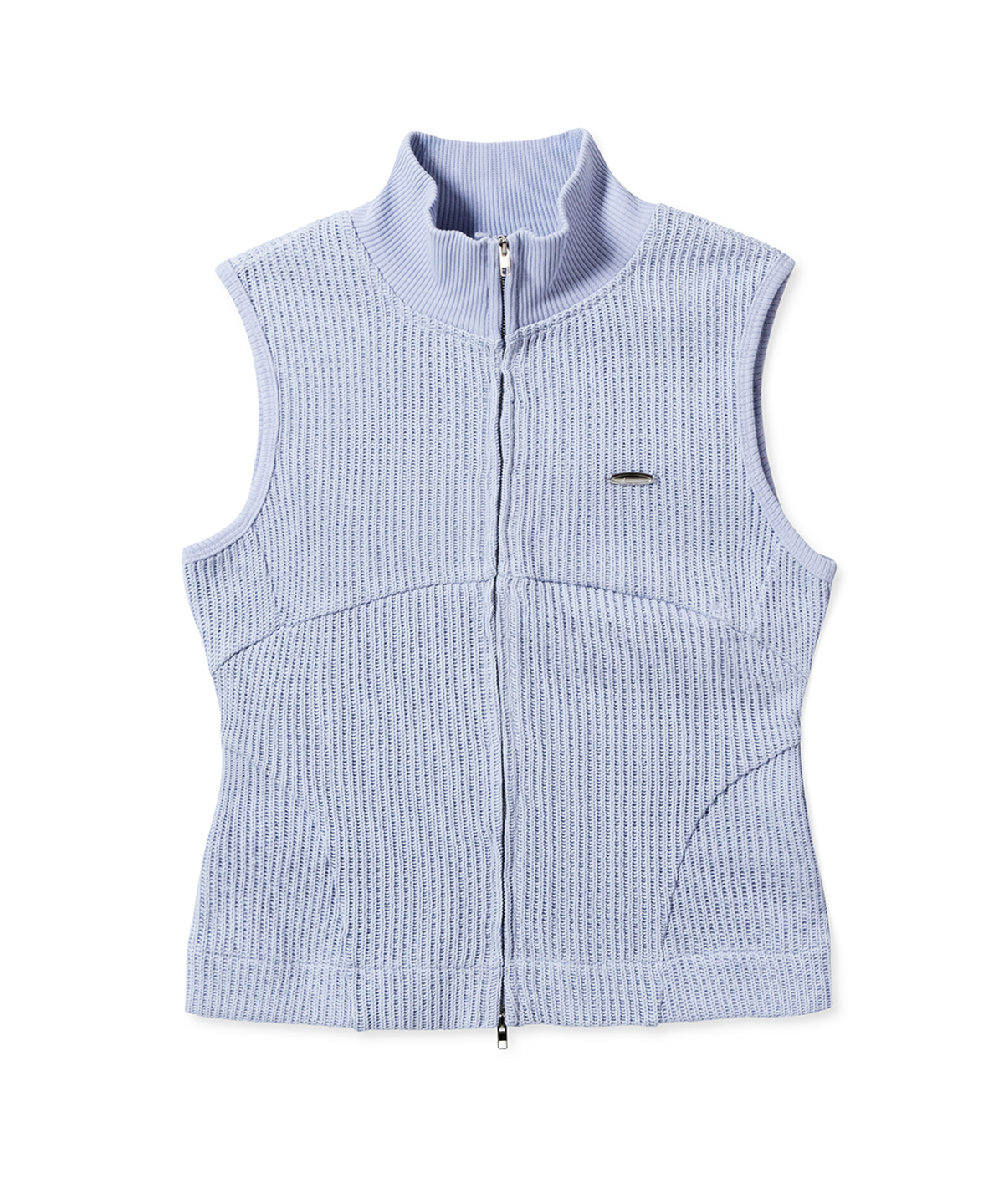 에프디알(FDR) Law Guage Rib Zip Up Sleeveless Lavender