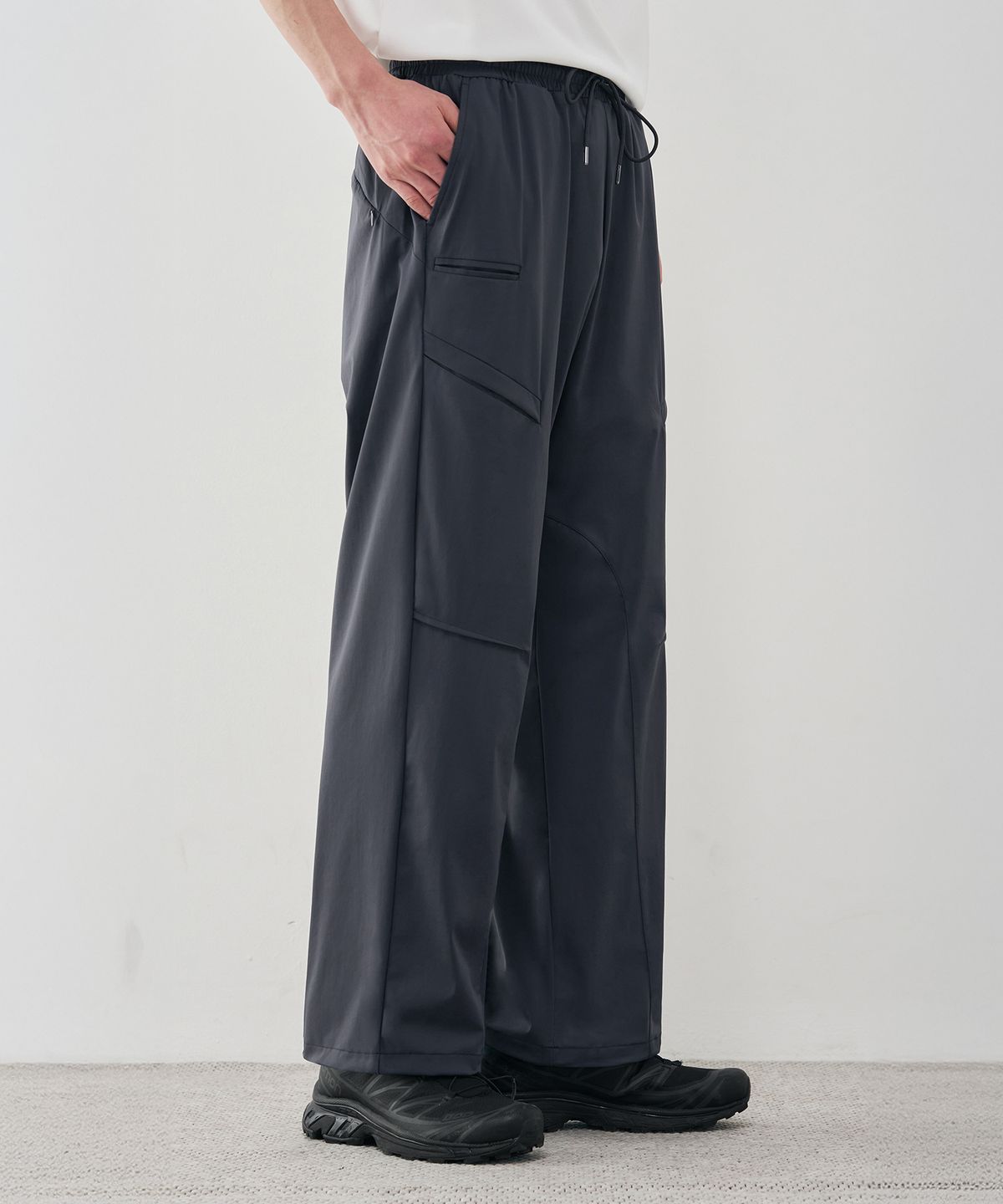 드로우핏(DRAW FIT) [패션플래닛X드로우핏] 쿨링 릴렉스드 스트링 팬츠 [D.GREY]