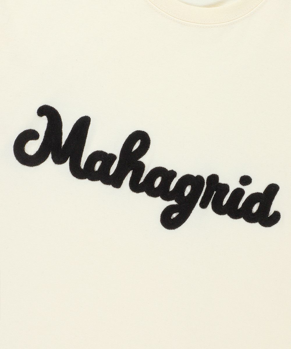 【mahagrid】24SS★ CURLY LOGO CHAIN STITCH TEE CURLY LOGO CHAIN STITCH TEE[CREAM] - MAHAGRID