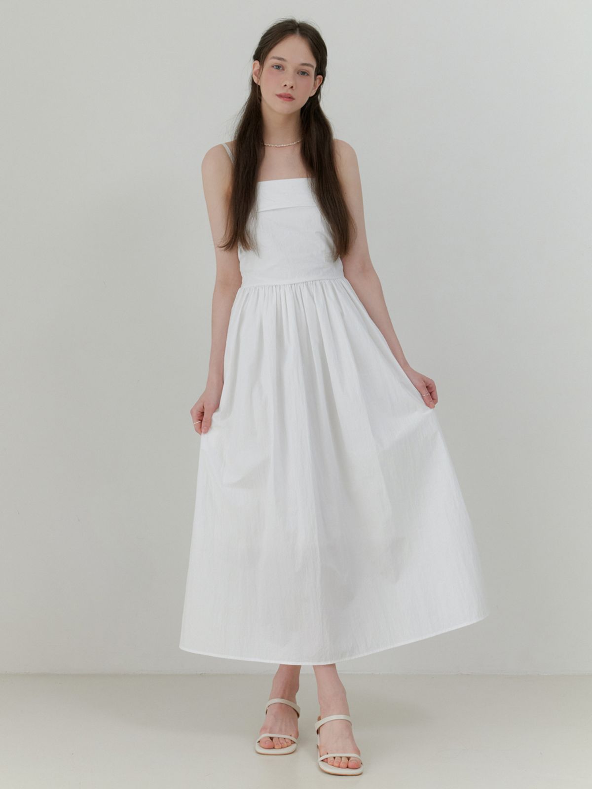 리엘(RE L) Doing bustier dress_2way (white)