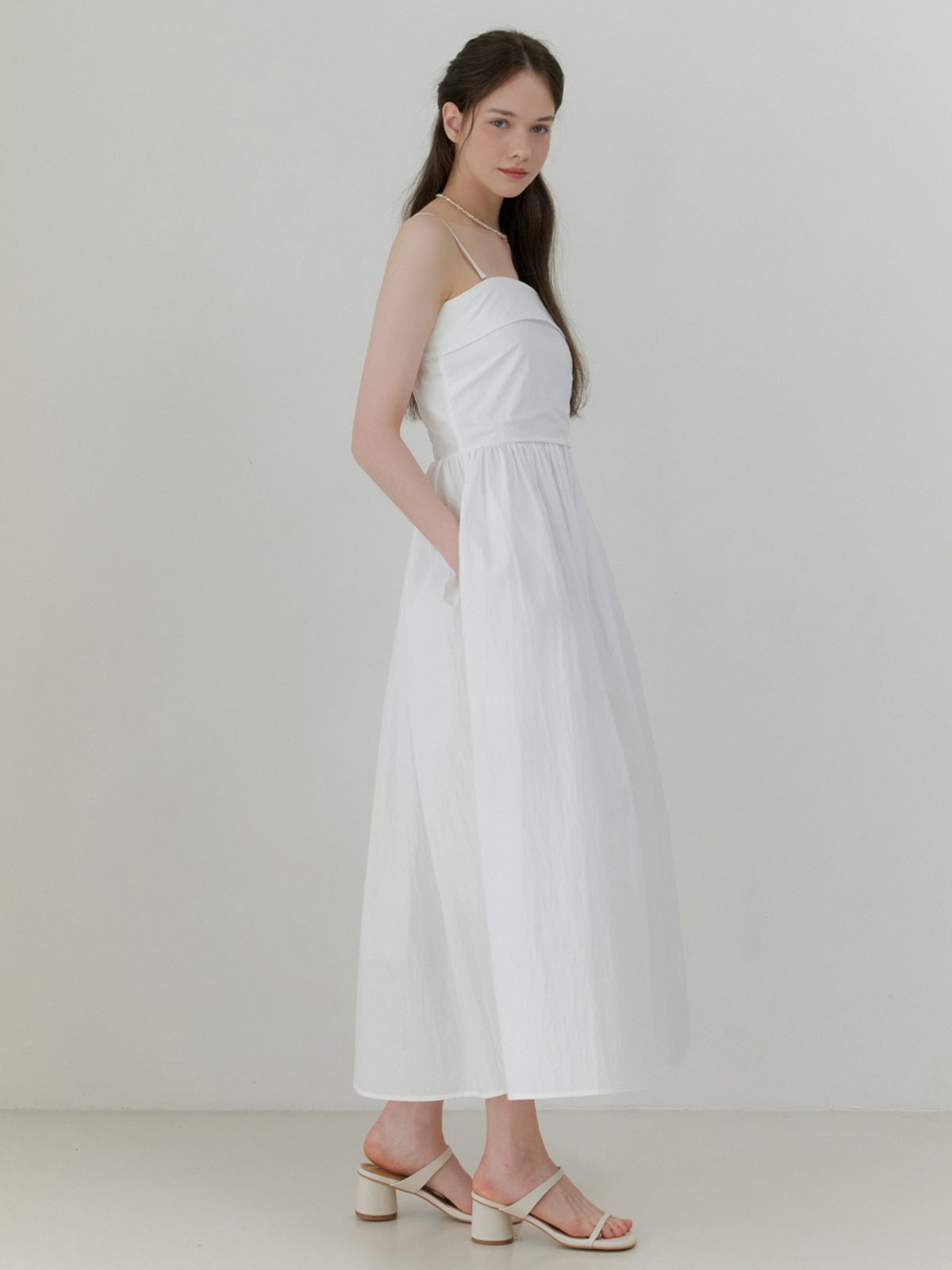 리엘(RE L) Doing bustier dress_2way (white)