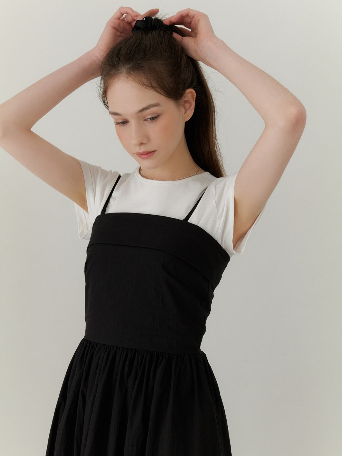 리엘(RE L) Doing bustier dress_2way (black)