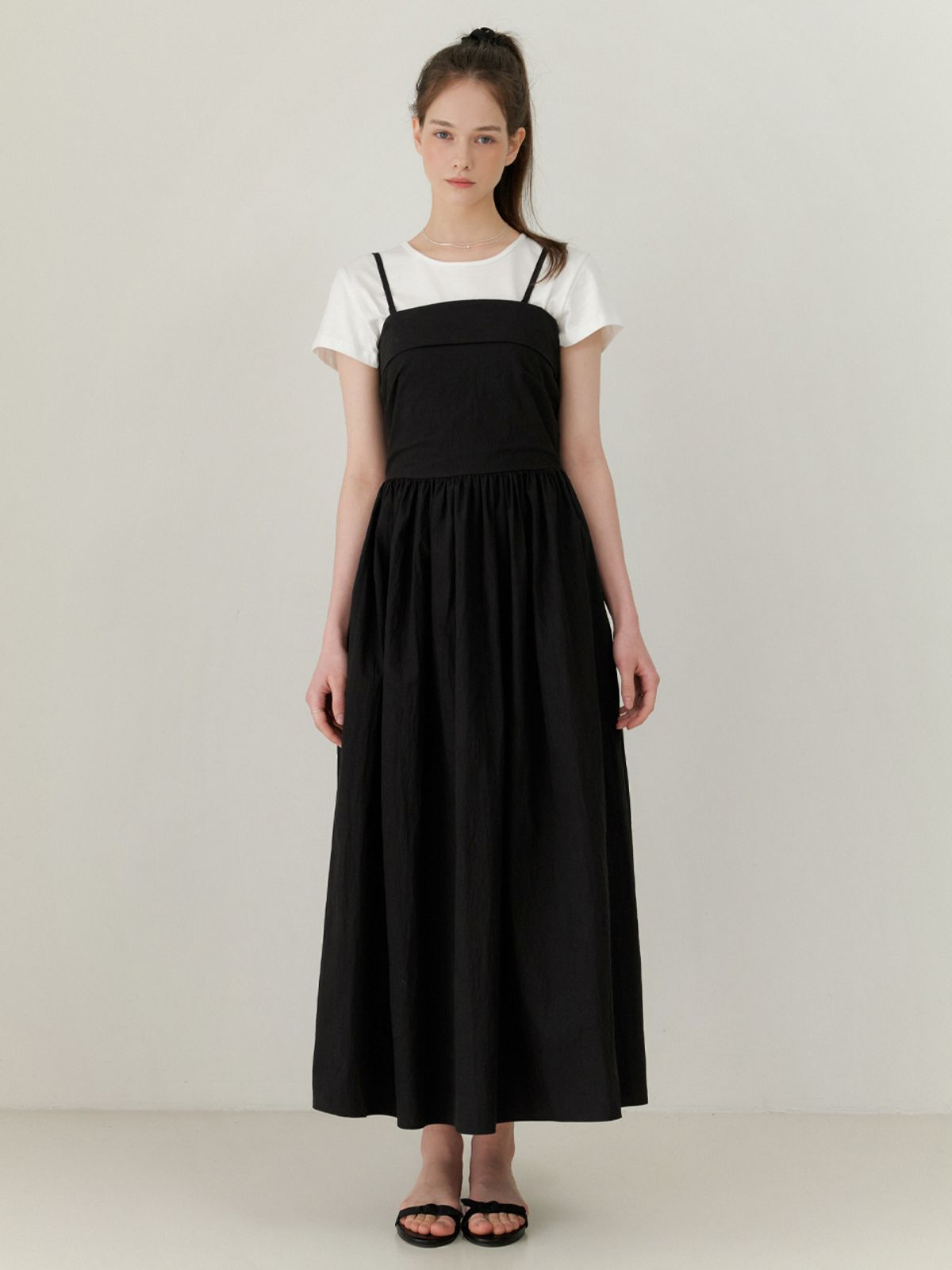 리엘(RE L) Doing bustier dress_2way (black)