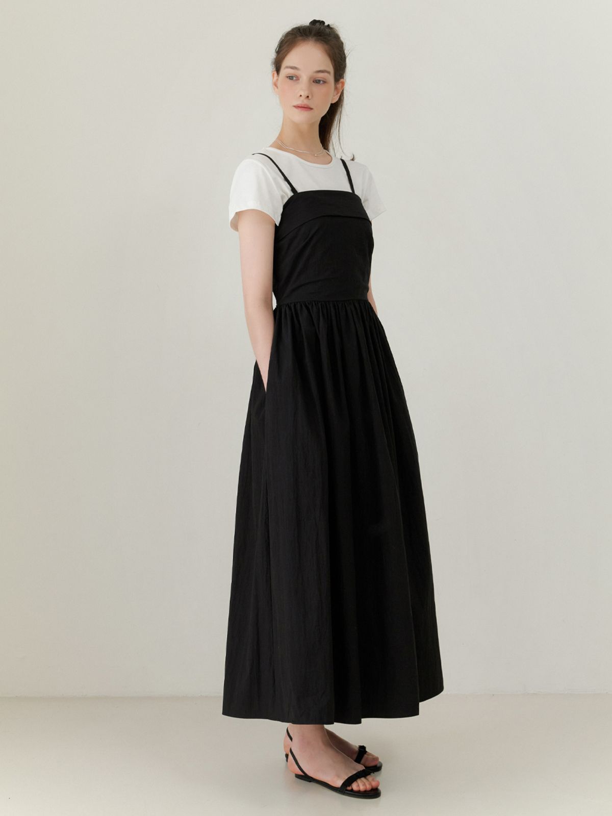 리엘(RE L) Doing bustier dress_2way (black)