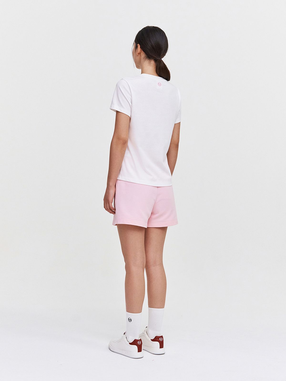 세르지오 타키니(SERGIO TACCHINI) W 리조트 아트웍 빅로고 반팔 티셔츠 (White)