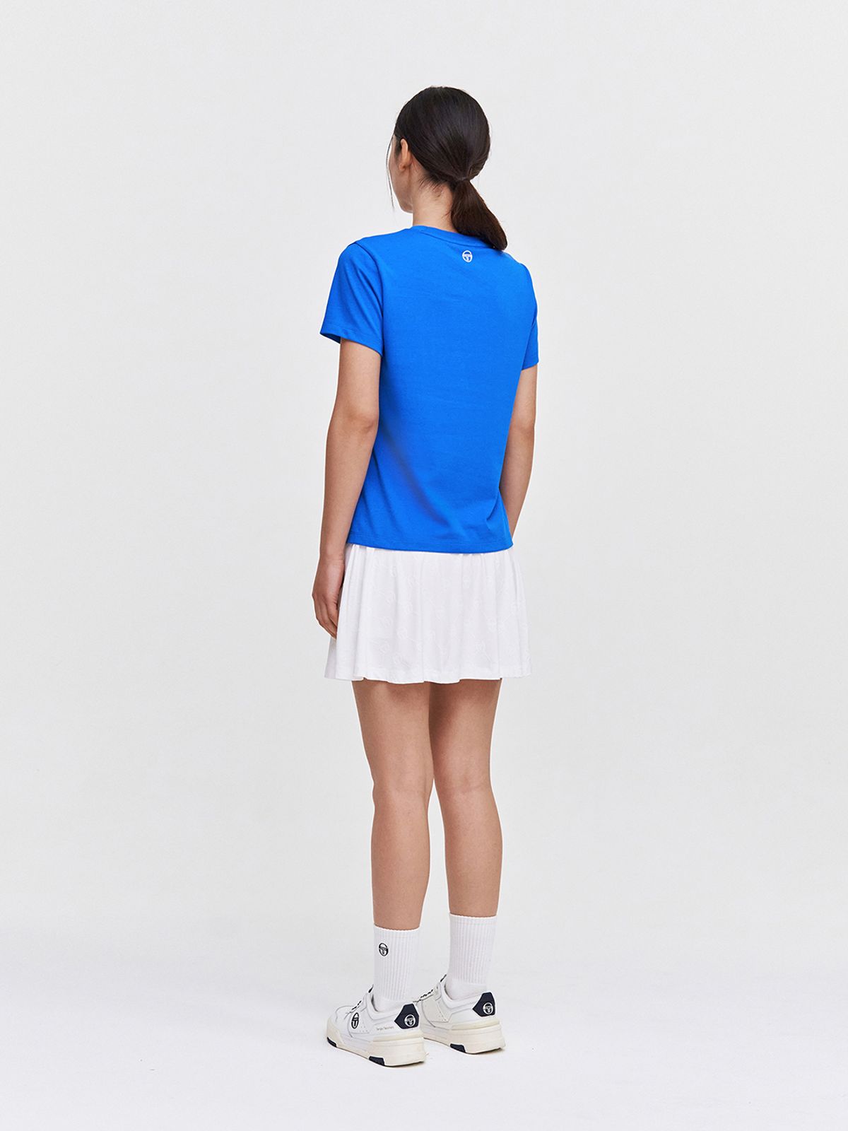 세르지오 타키니(SERGIO TACCHINI) W 리조트 아트웍 빅로고 반팔 티셔츠 (D.Blue)