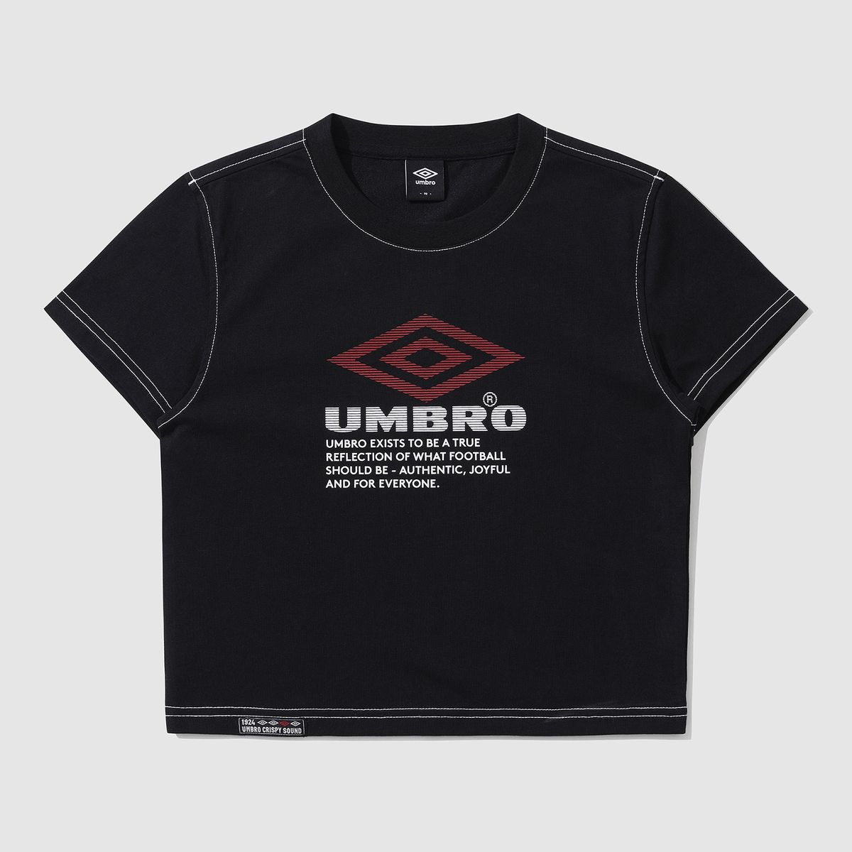 엄브로(UMBRO) 크리스피 타슬란 우먼스 반팔 티셔츠 블랙(UQ222CRS50)