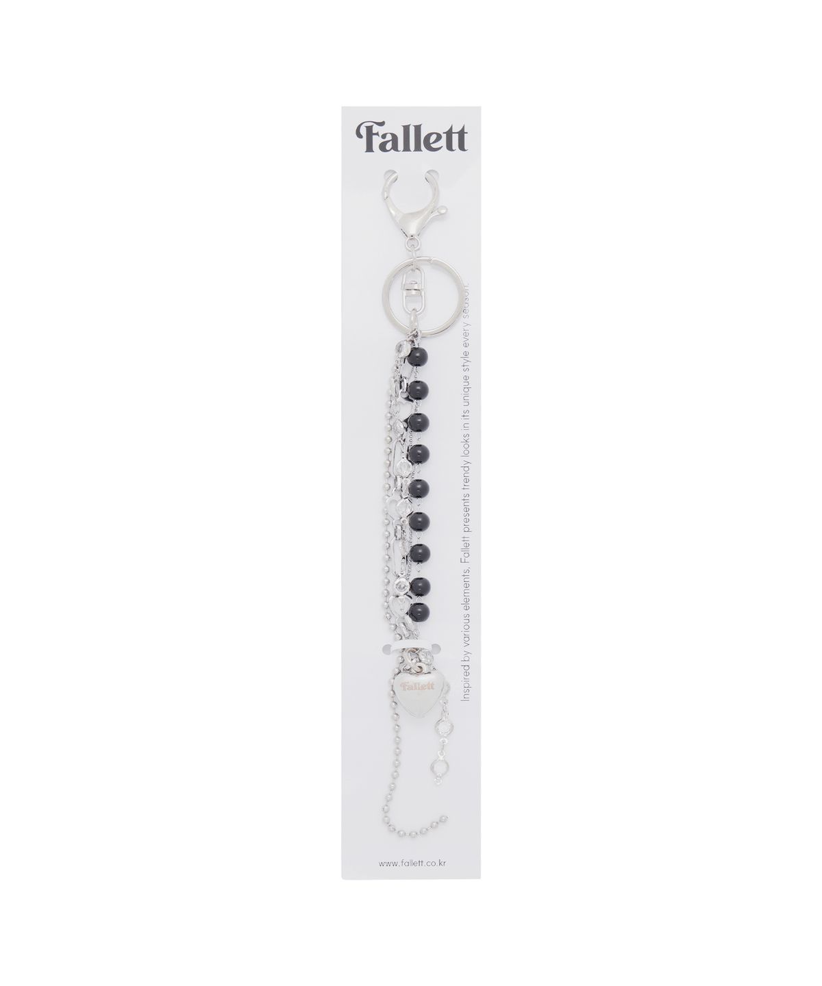 팔렛(FALLETT) 아트 클럽 체인 키링 실버