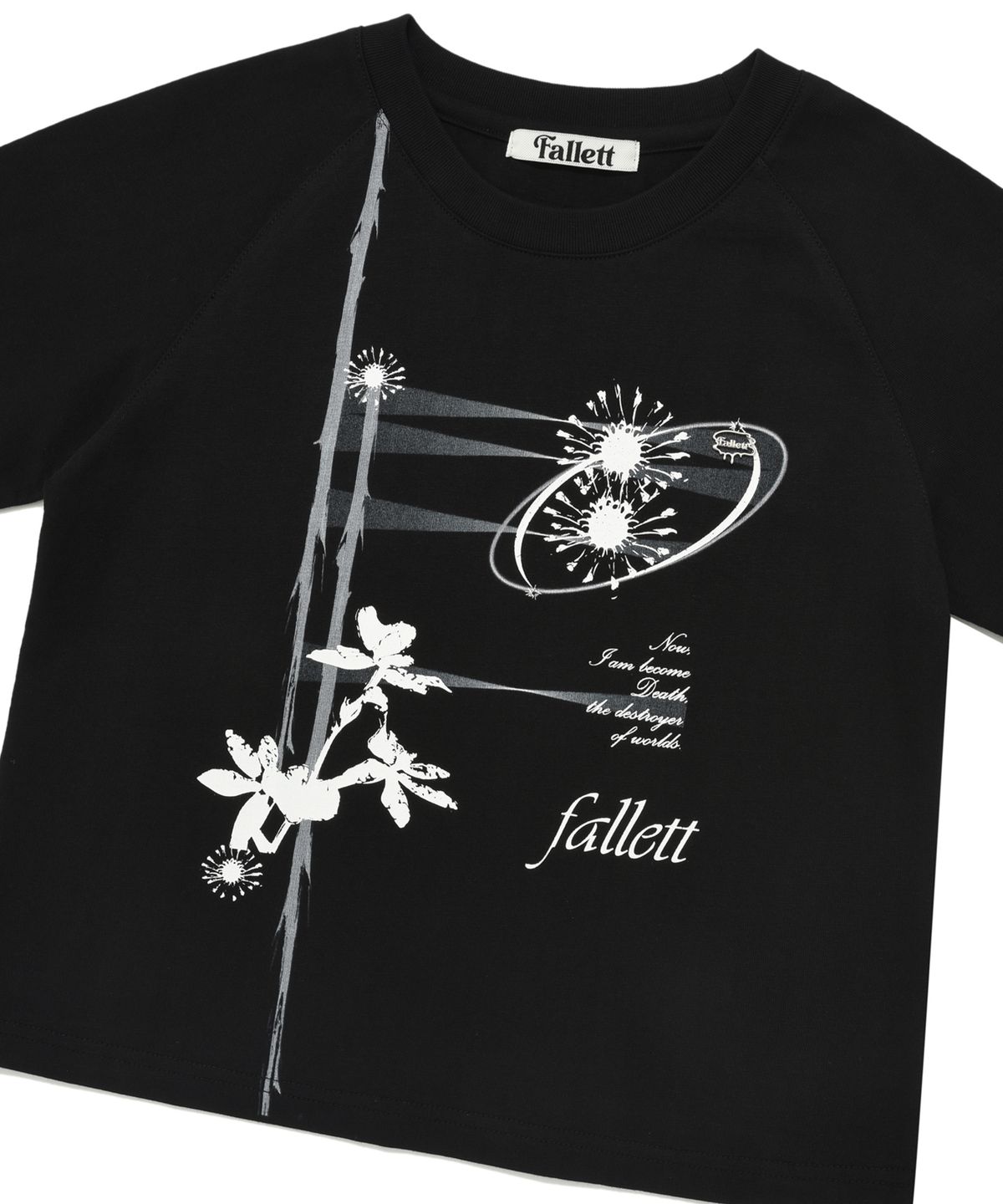팔렛(FALLETT) 보태니컬 반팔티 블랙