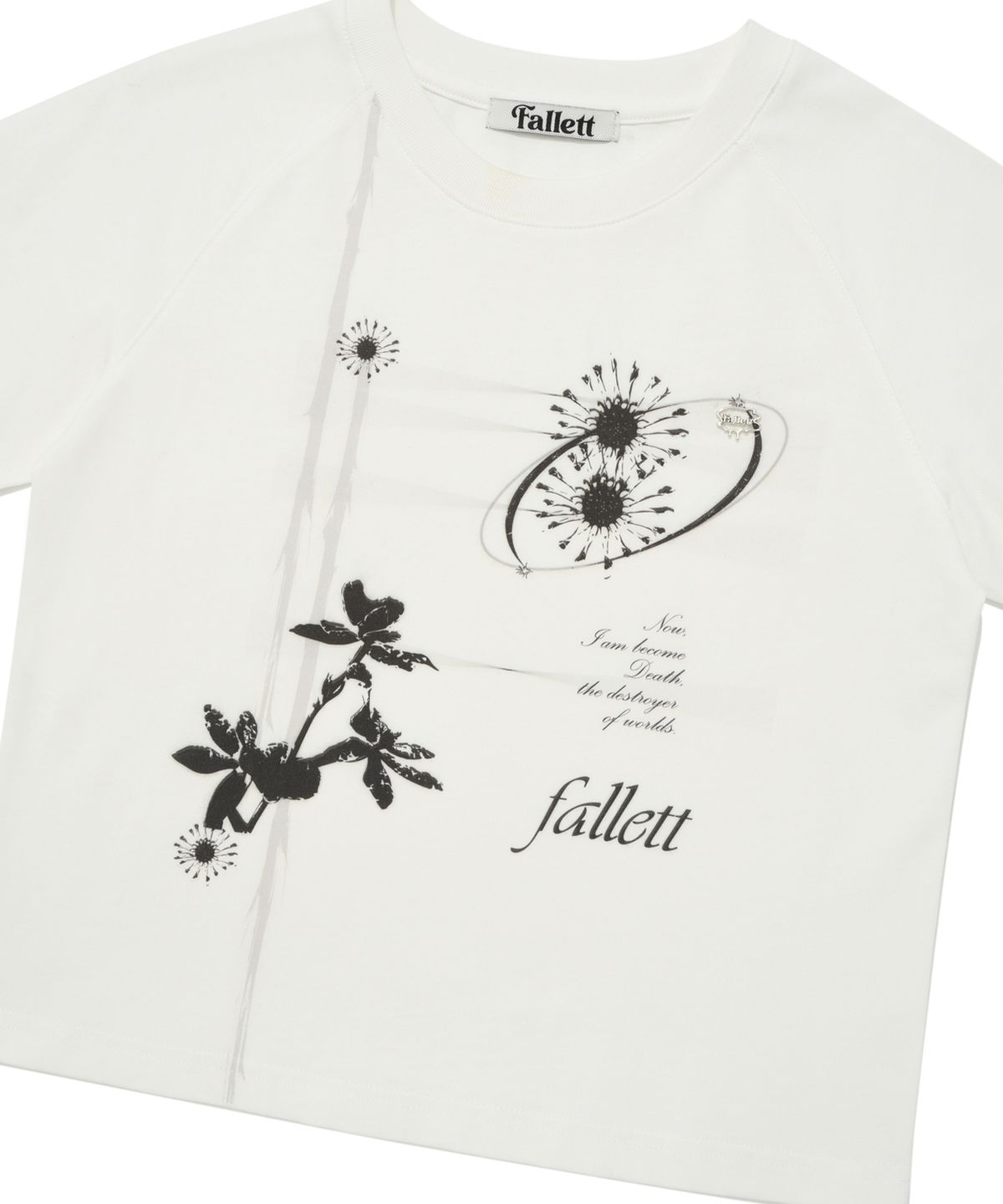 팔렛(FALLETT) 보태니컬 반팔티 화이트