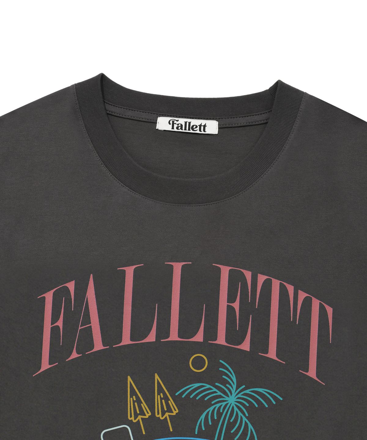 팔렛(FALLETT) 썸머 비치 클럽 반팔티 차콜