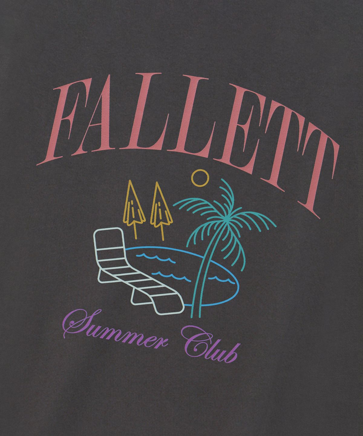 팔렛(FALLETT) 썸머 비치 클럽 반팔티 차콜