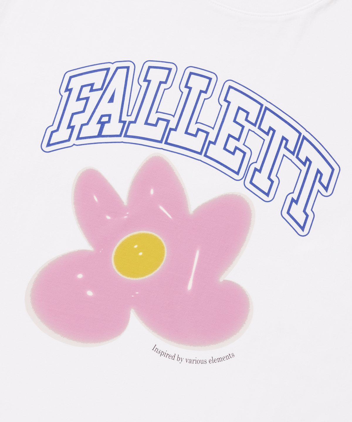 팔렛(FALLETT) 벌룬 플라워 반팔티 화이트