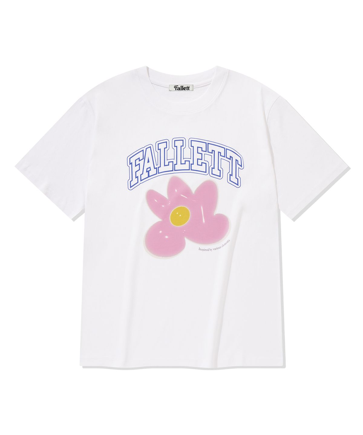 팔렛(FALLETT) 벌룬 플라워 반팔티 화이트
