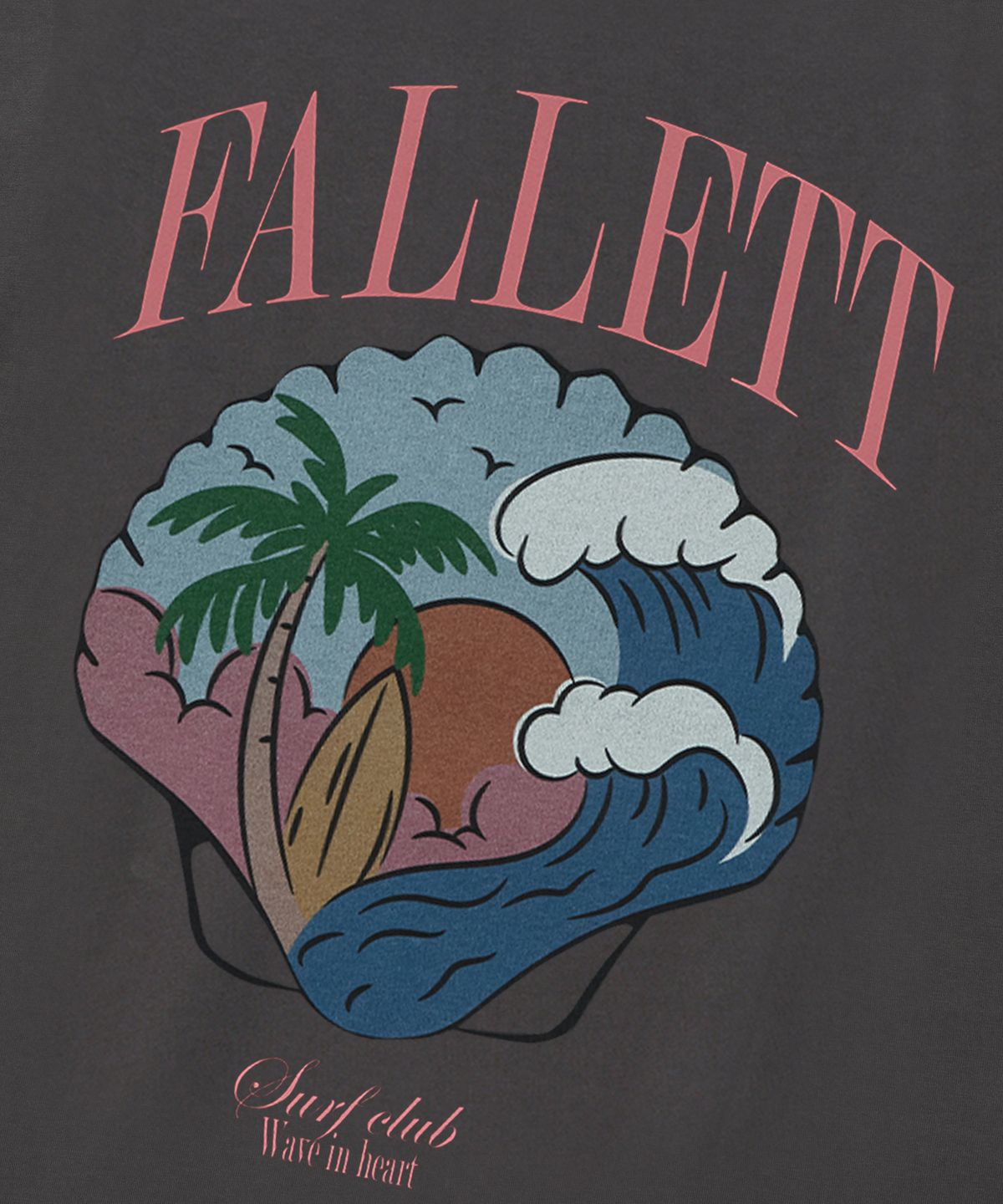 팔렛(FALLETT) 쉘 비치 반팔티 차콜