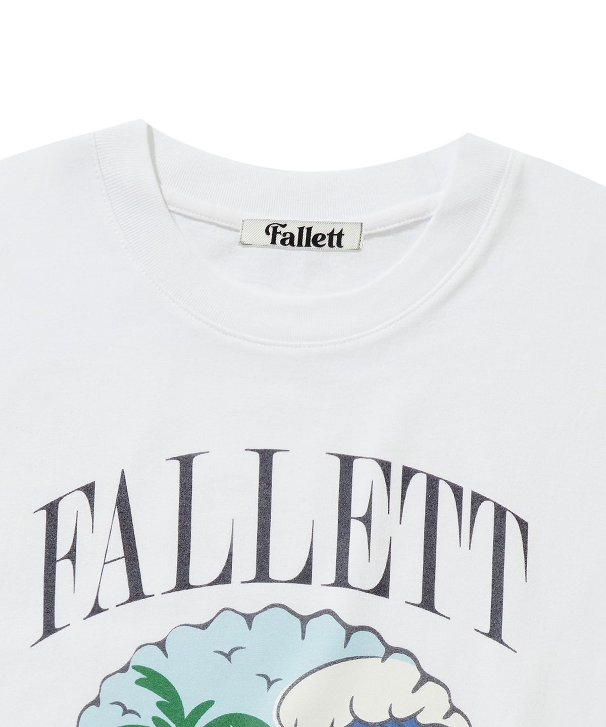 팔렛(FALLETT) 쉘 비치 반팔티 화이트
