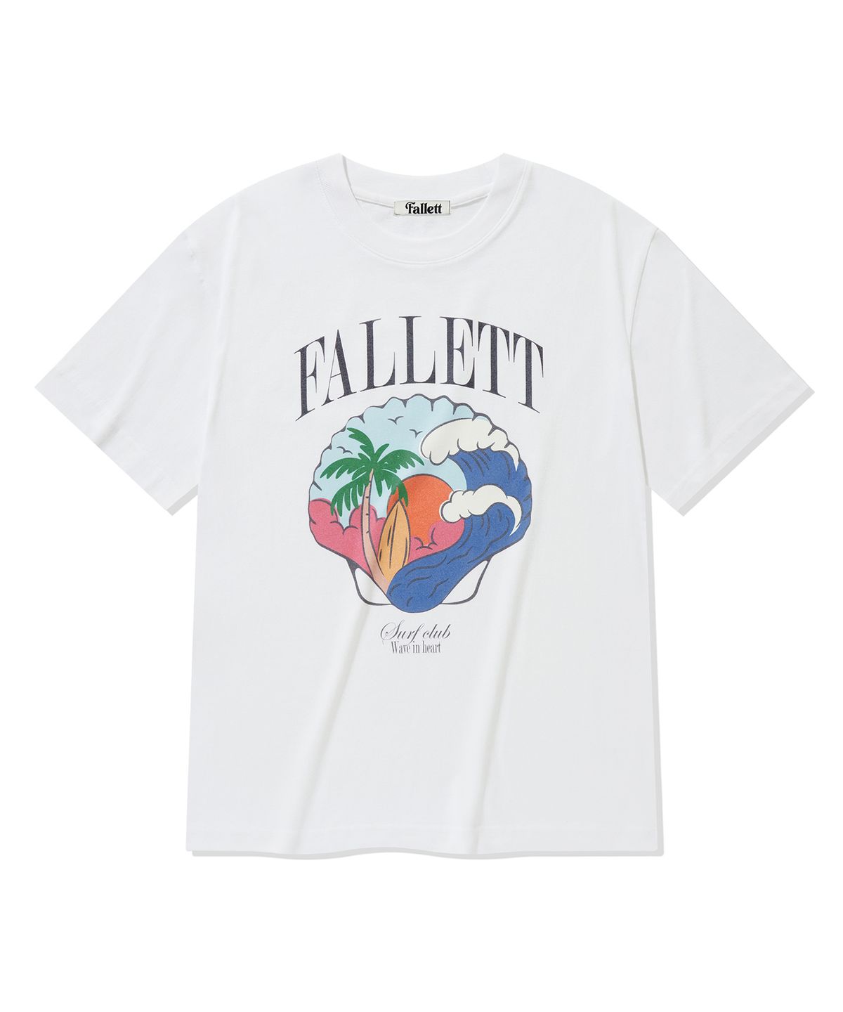 팔렛(FALLETT) 쉘 비치 반팔티 화이트