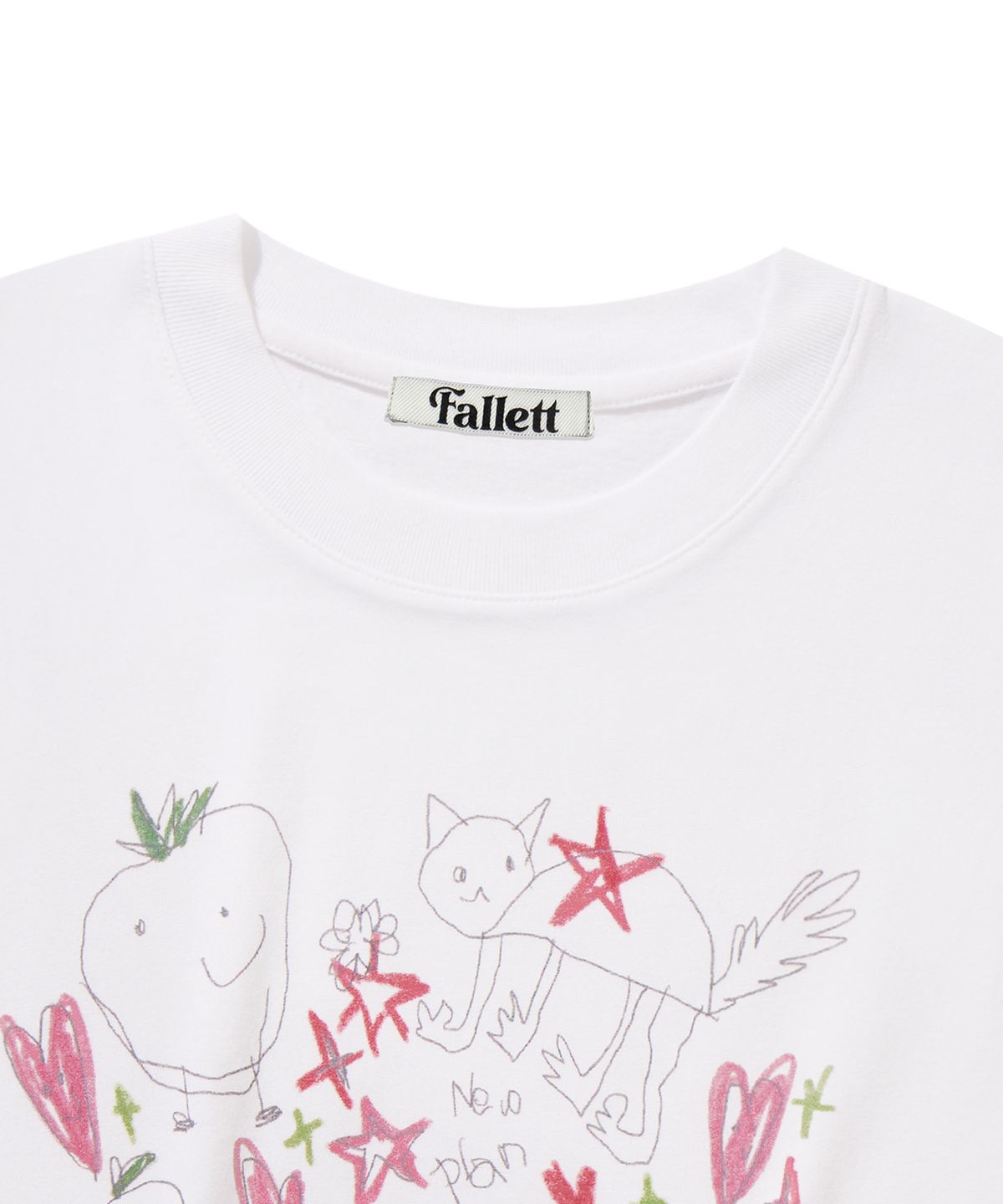 팔렛(FALLETT) 드로잉 프룻 반팔티 화이트