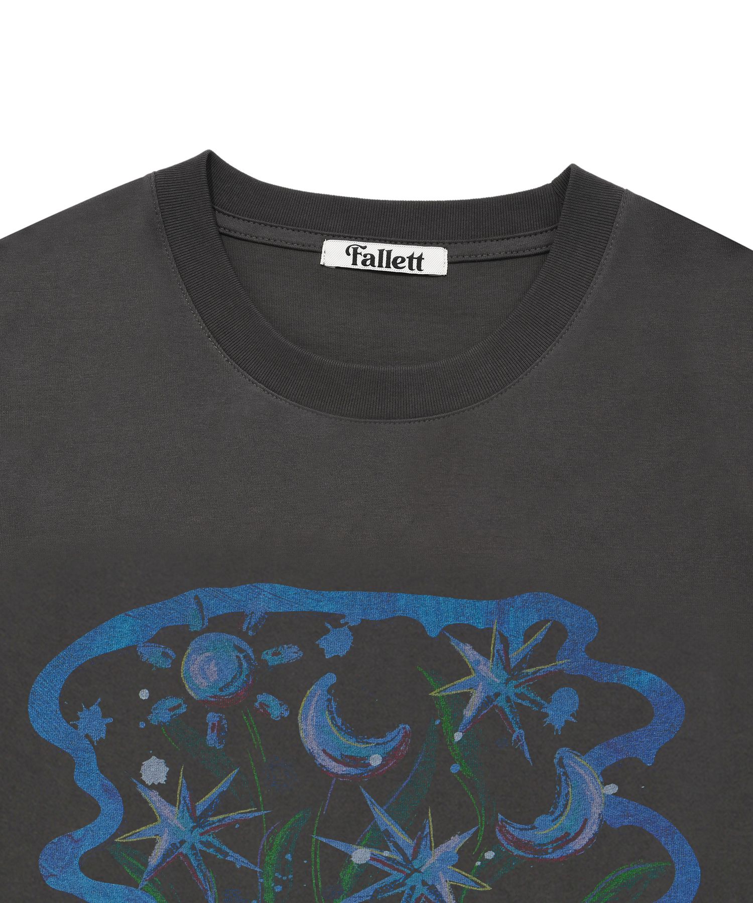 MUSINSA公式 | FALLETT Brush Logo Flower Short Sleeve T-shirt