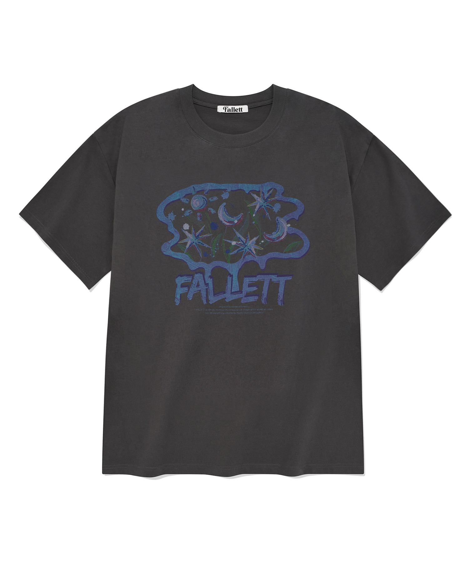 ★人気★【FALLETT】★BRUSH LOGO FLOWER SHORT SLEEV.E★ MUSINSA公式 | FALLETT Brush Logo Flower Short Sleeve T-shirt