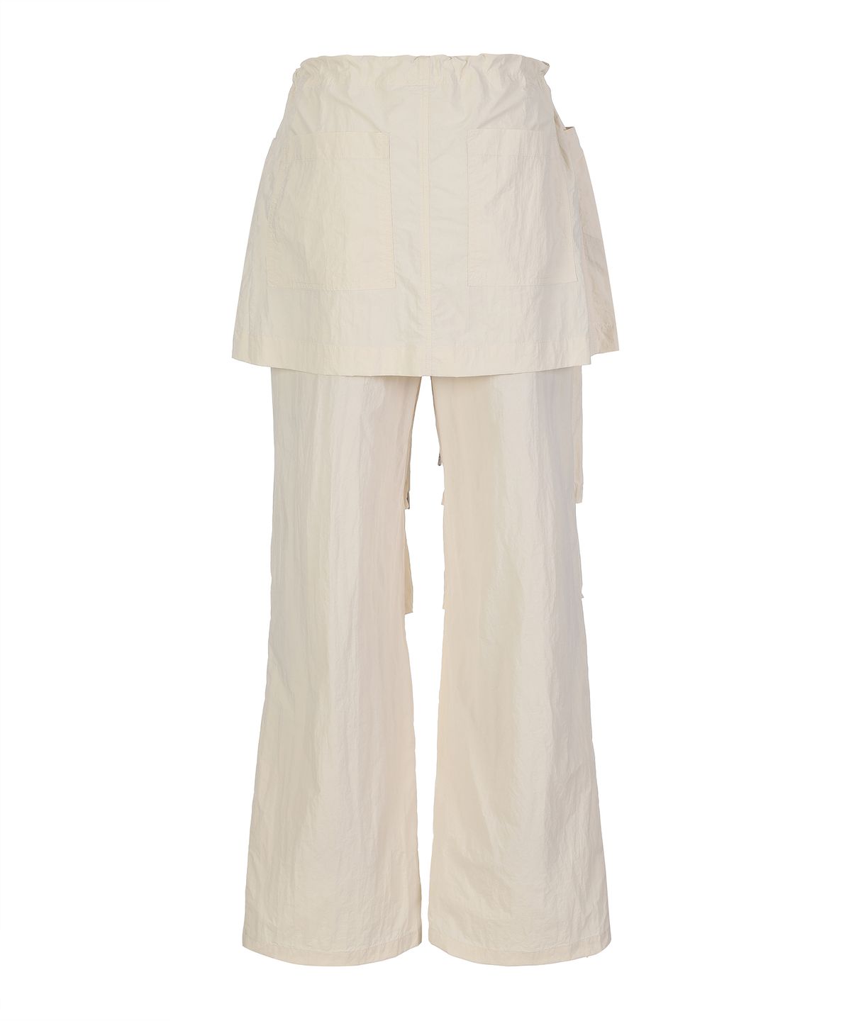라라폭스(LALAFOX) LYLON SKIRT LAYERED TRACK PANTS IVORY BQ2WP019