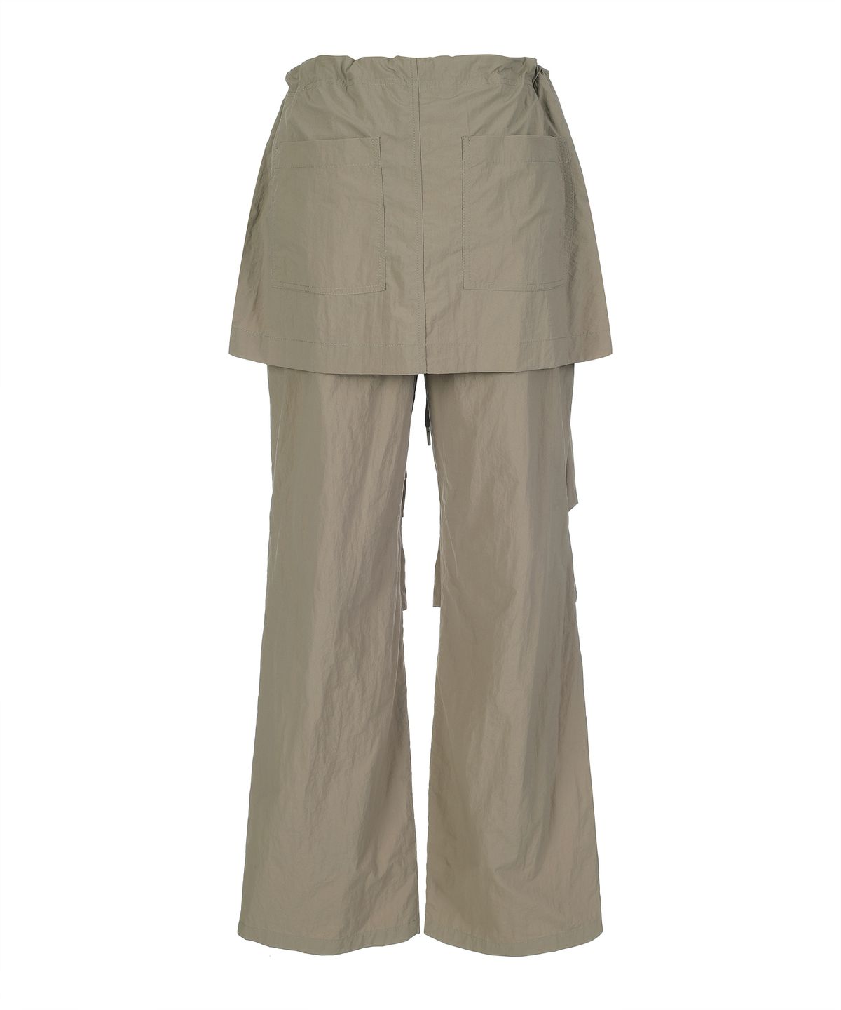 라라폭스(LALAFOX) LYLON SKIRT LAYERED TRACK PANTS KHAKI BQ2WP020