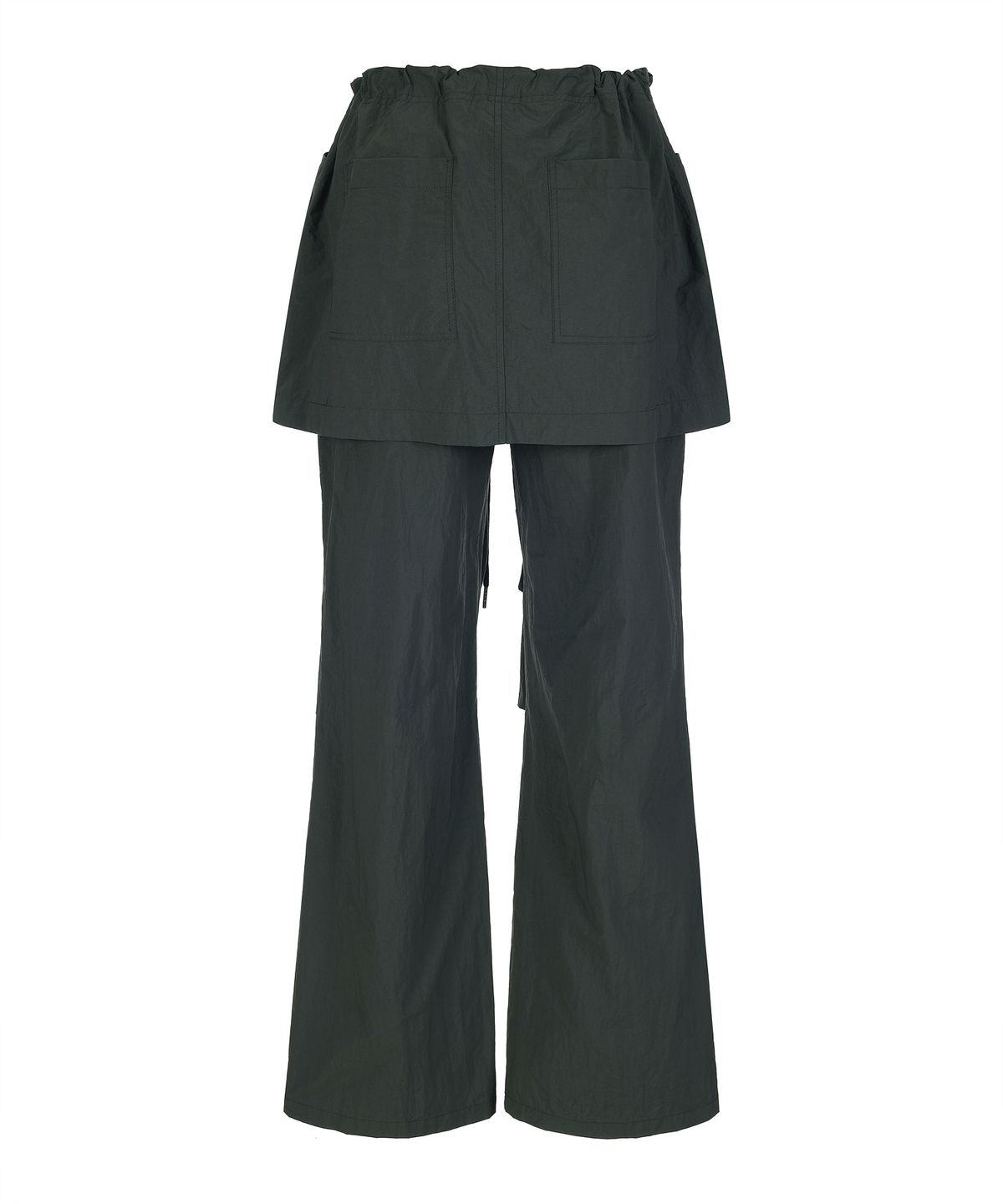 라라폭스(LALAFOX) LYLON SKIRT LAYERED TRACK PANTS CHARCOAL BQ2WP021