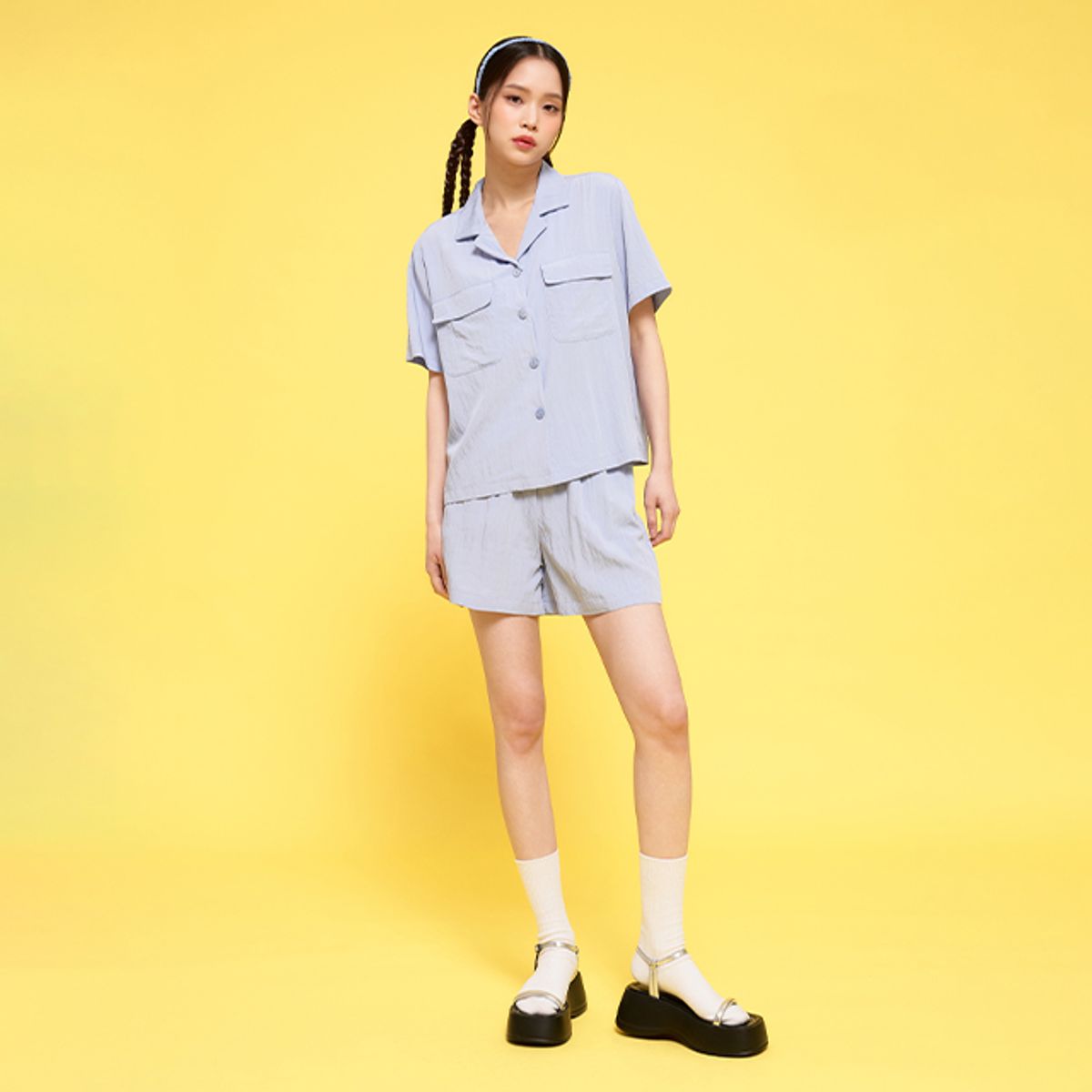 랩(LAP) [캐리오버]투포켓 셔츠&반바지 SET AQ2EXM80