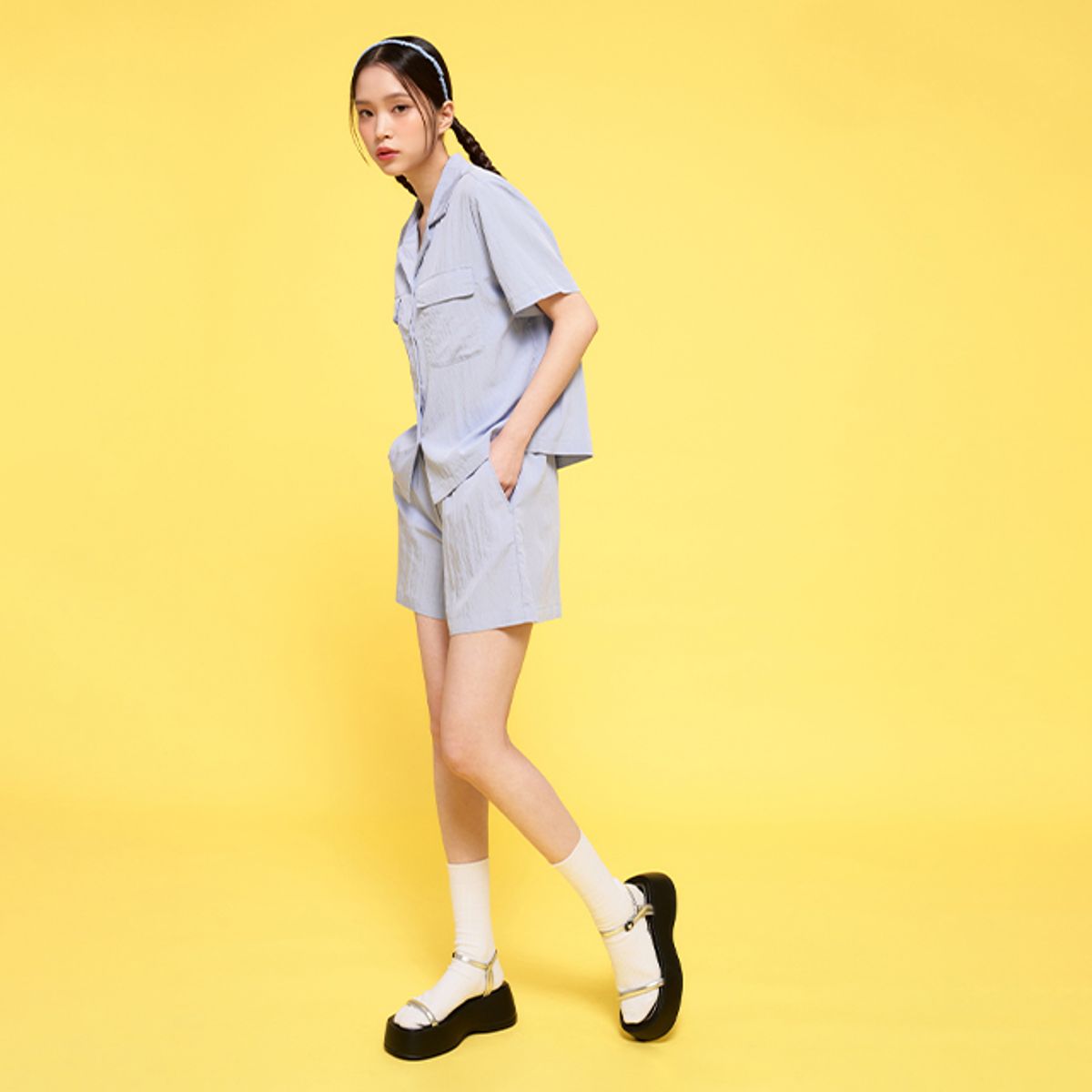 랩(LAP) [캐리오버]투포켓 셔츠&반바지 SET AQ2EXM80