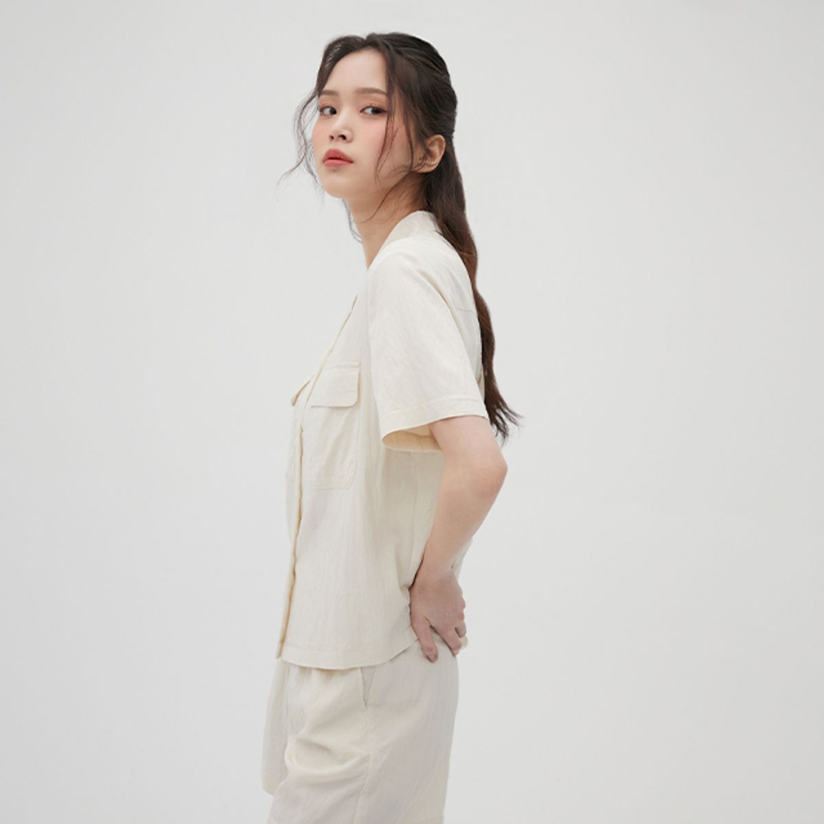 랩(LAP) [캐리오버]투포켓 셔츠&반바지 SET AQ2EXM80