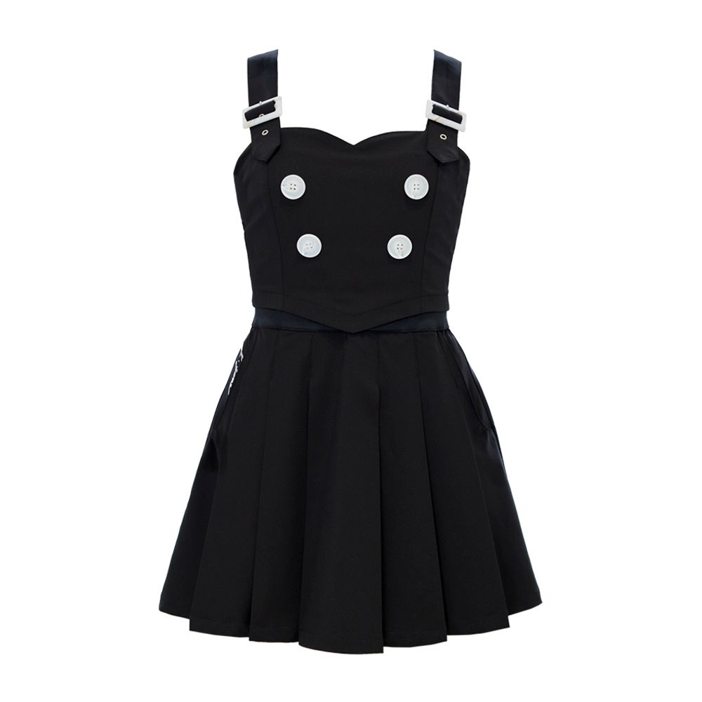black suspender dress Black Lace Spiderweb Mesh Punk Suspender Dress