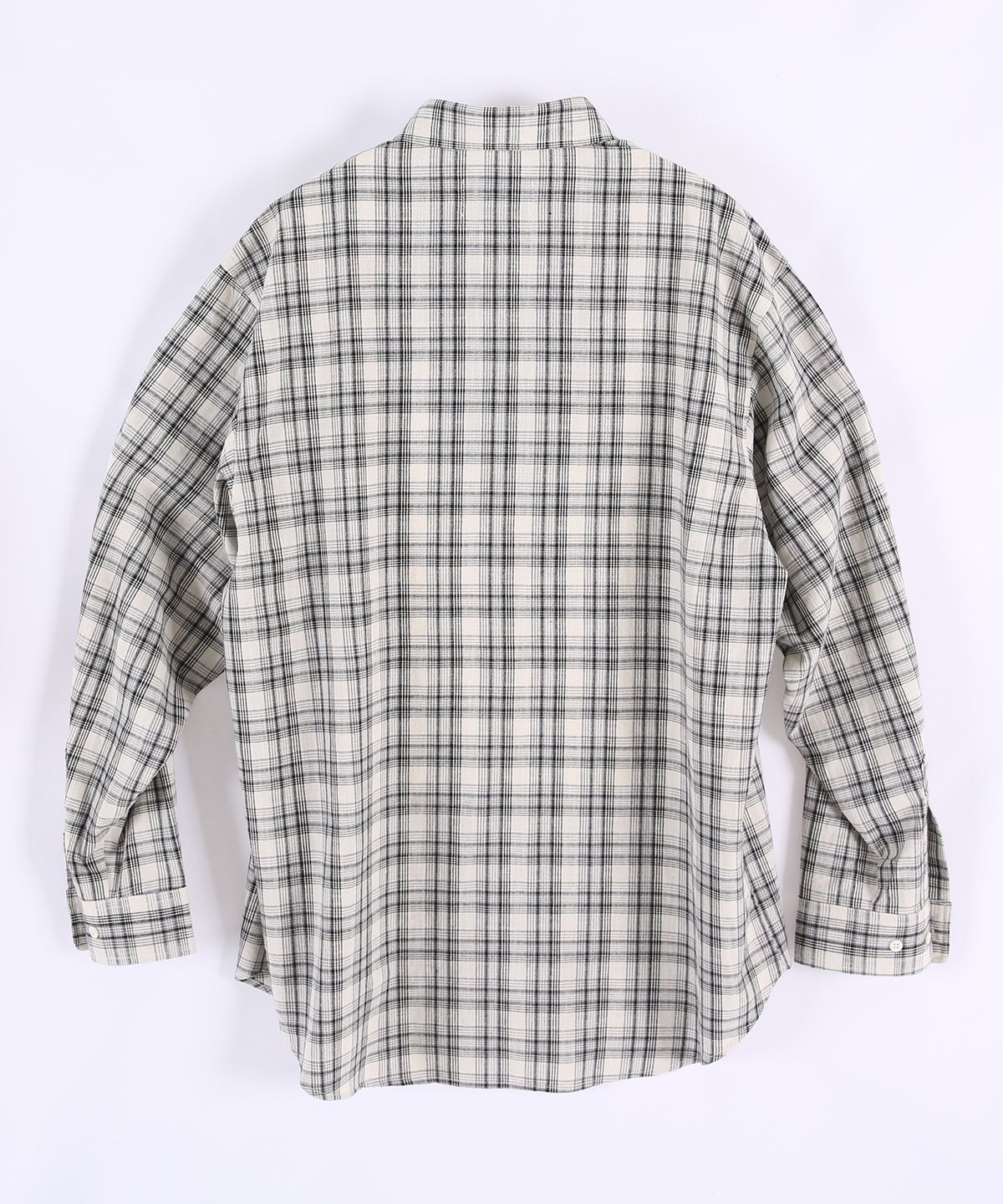 시티스트리트(CITY STREET) OVERSIZE VINTAGE CHECK SHIRT - BLACK