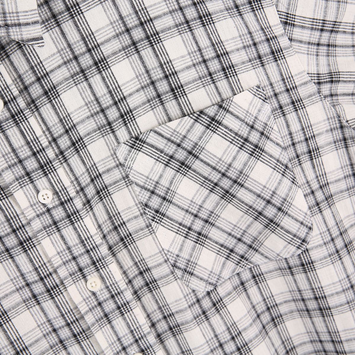시티스트리트(CITY STREET) OVERSIZE VINTAGE CHECK SHIRT - BLACK