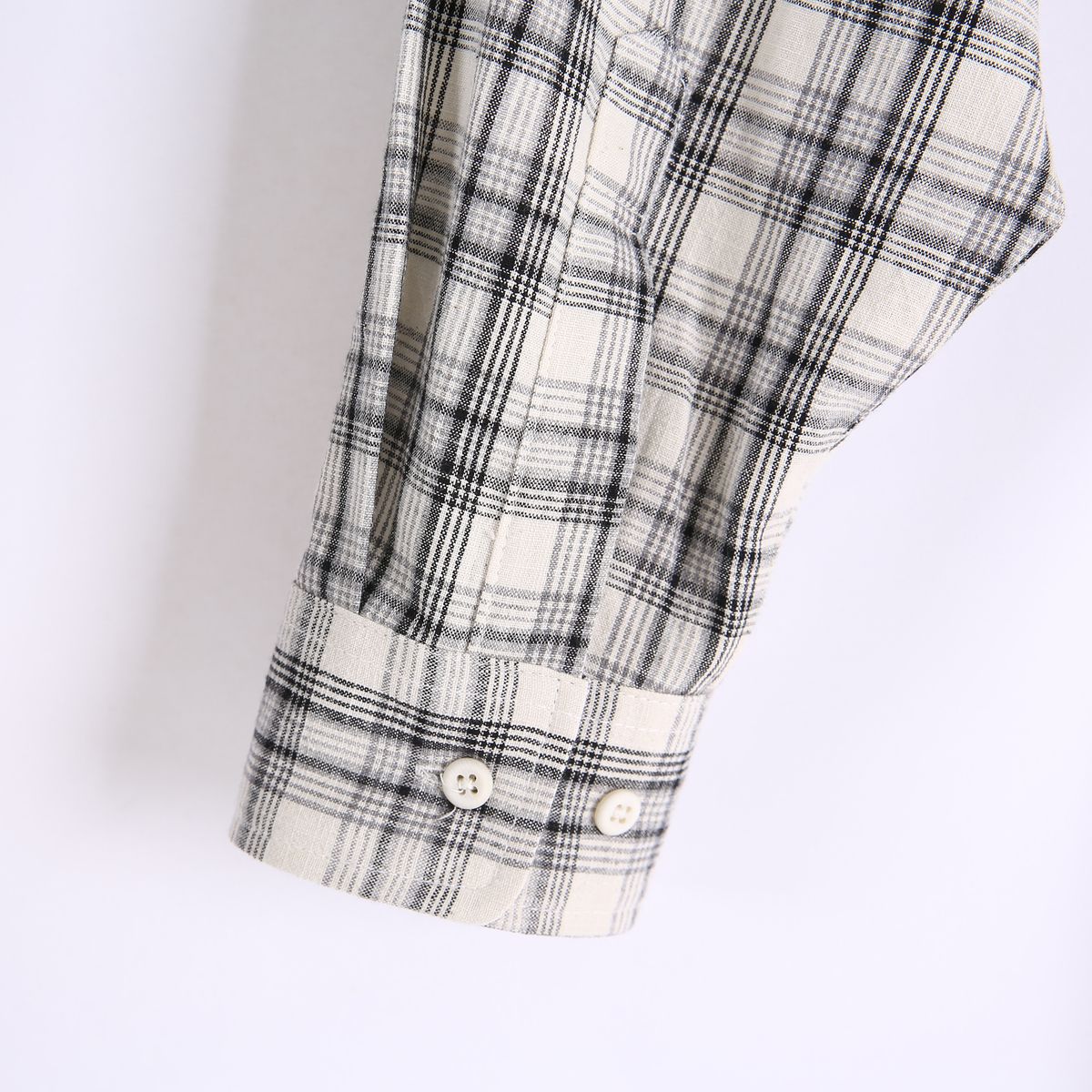 시티스트리트(CITY STREET) OVERSIZE VINTAGE CHECK SHIRT - BLACK