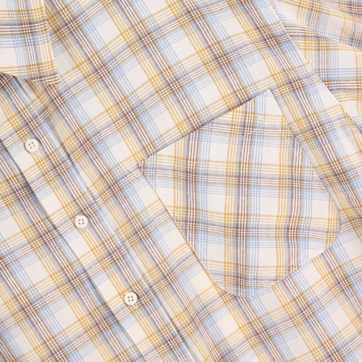 시티스트리트(CITY STREET) OVERSIZE VINTAGE CHECK SHIRT - BEIGE