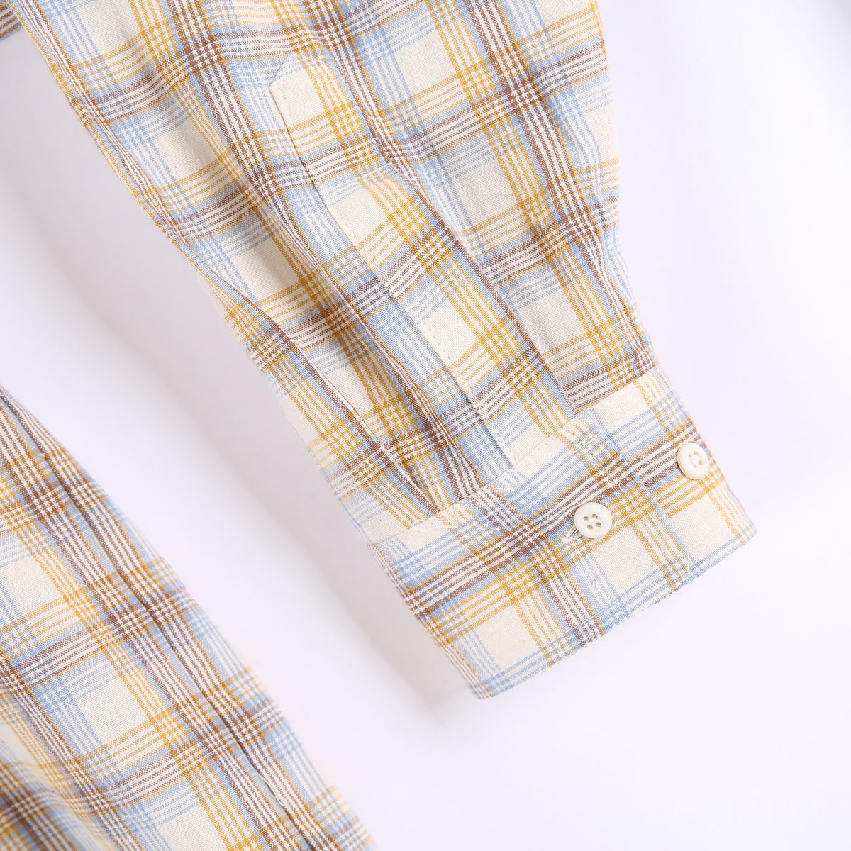 시티스트리트(CITY STREET) OVERSIZE VINTAGE CHECK SHIRT - BEIGE