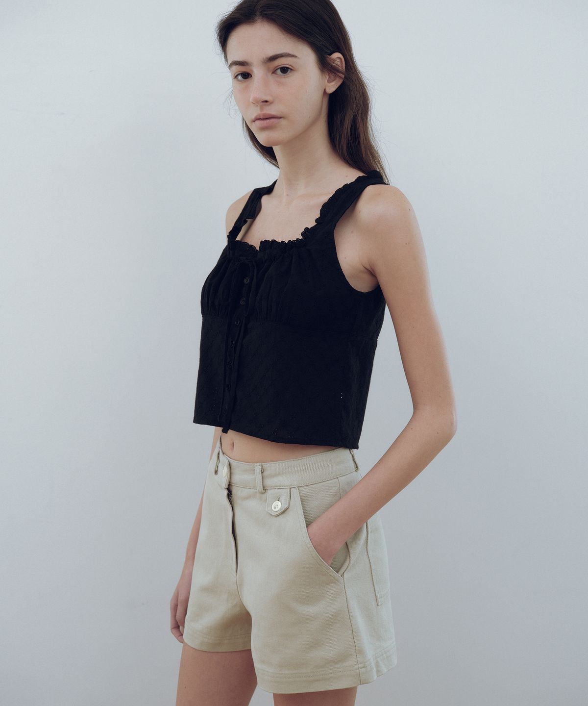 유라고(URAGO) Modern cotton half pants