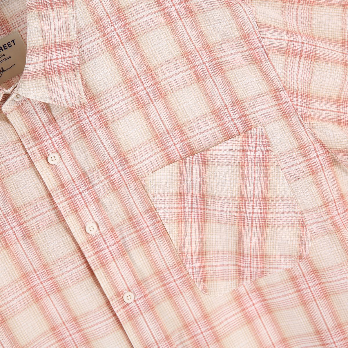시티스트리트(CITY STREET) OVERSIZE VINTAGE CHECK SHIRT - RED
