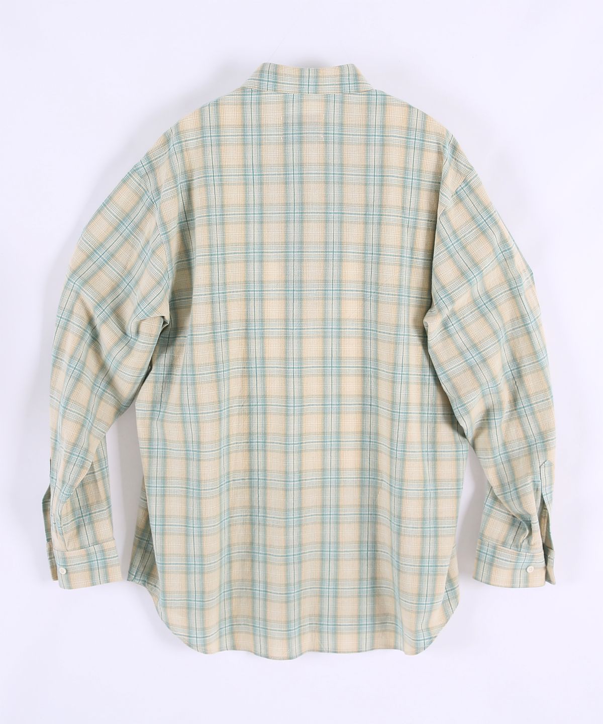 시티스트리트(CITY STREET) OVERSIZE VINTAGE CHECK SHIRT - GREEN