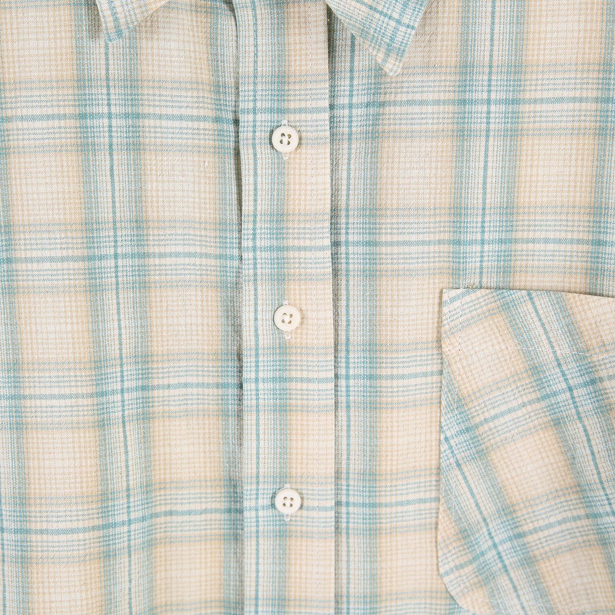 시티스트리트(CITY STREET) OVERSIZE VINTAGE CHECK SHIRT - GREEN
