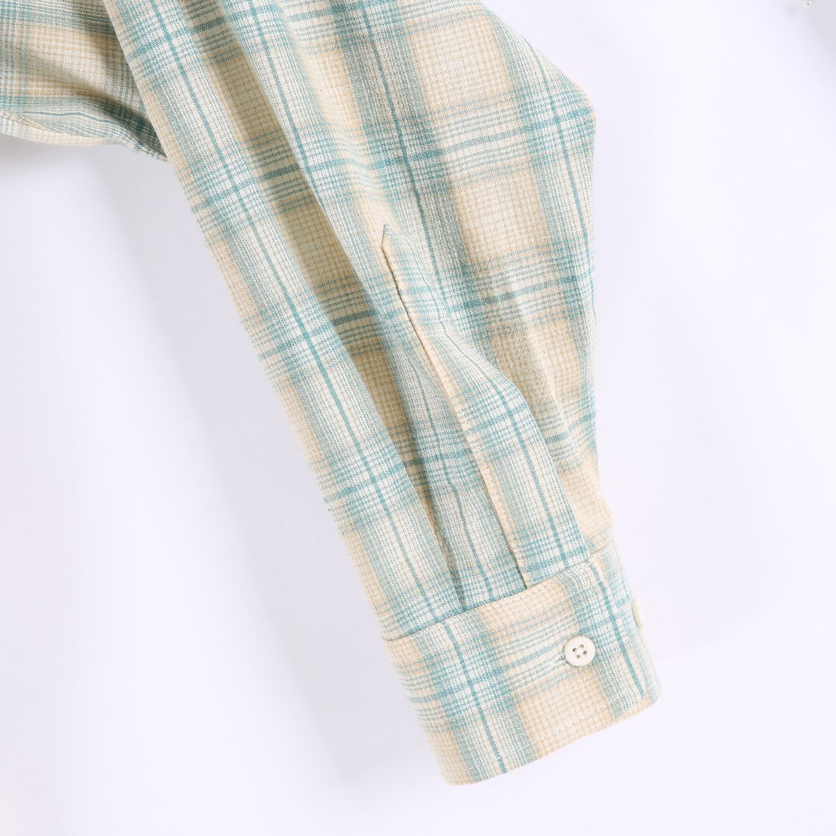 시티스트리트(CITY STREET) OVERSIZE VINTAGE CHECK SHIRT - GREEN