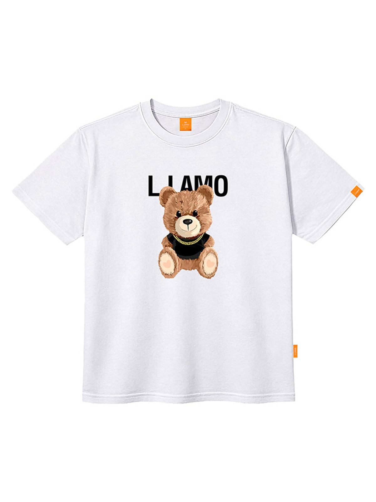 엘라모(LLAMO) 스마일곰돌 반팔티셔츠 남녀공용 빅사이즈 S~4XL