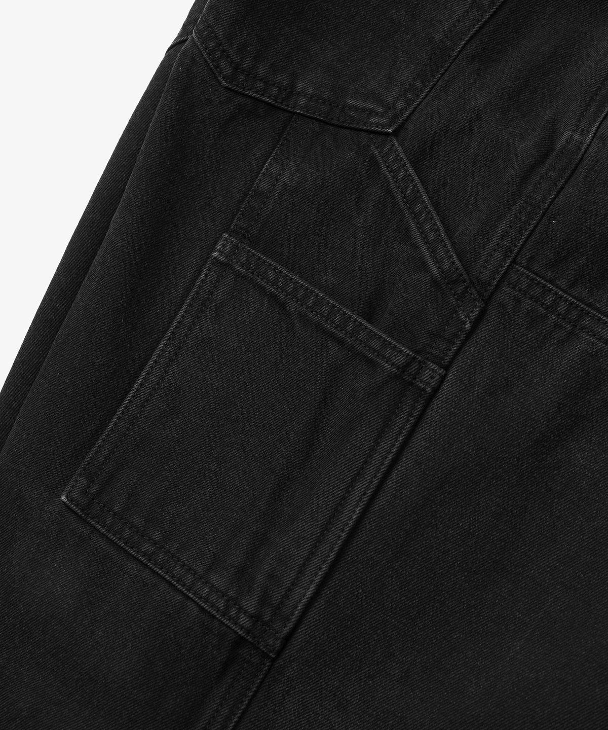 엑스컨테이너(EXCONTAINER) 더블니 카펜터 버뮤다 데님 팬츠 (BLACK)