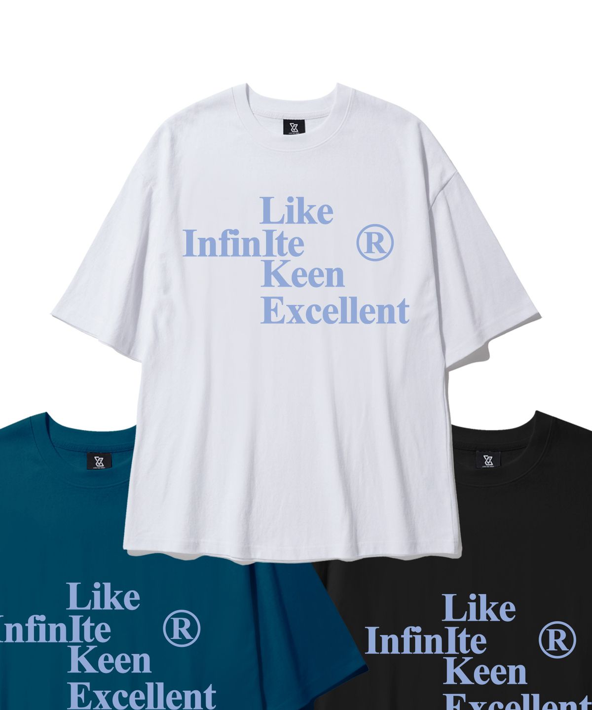라이크더모스트(LIKE THE MOST) 모티브 라이크 10수 오버핏 티셔츠_3colors
