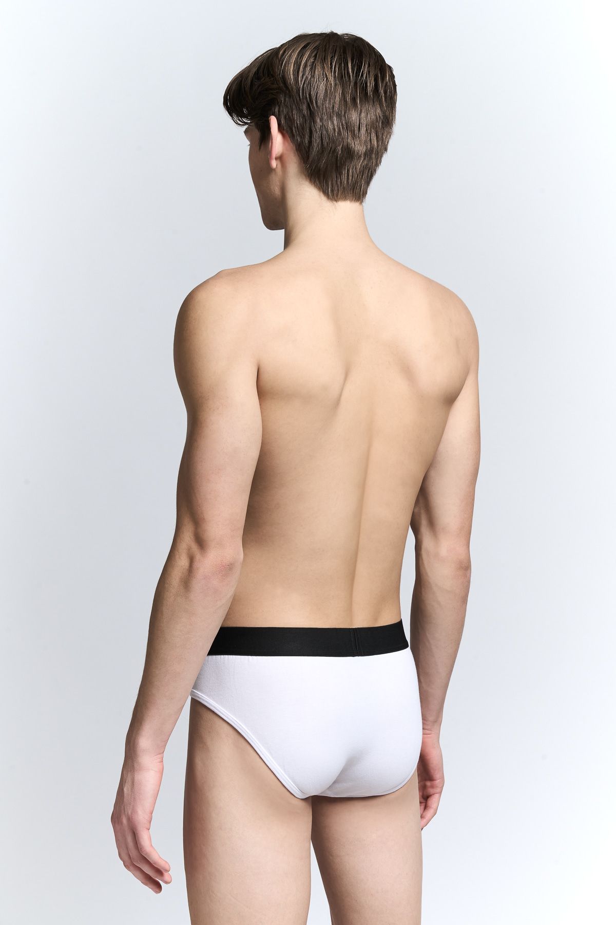 키세 언더웨어(QISE UNDERWEAR) QS 삼각 브리프 화이트/블랙