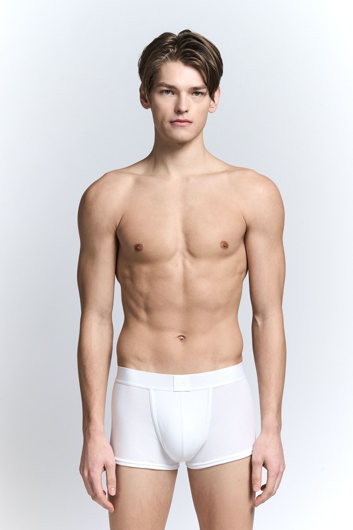 키세 언더웨어(QISE UNDERWEAR) 키세 라벨 브리프 화이트