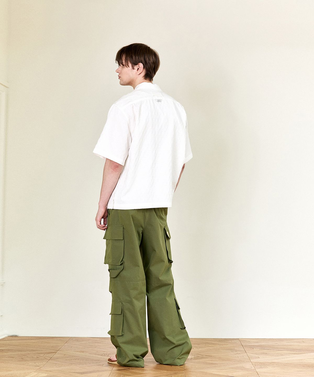 호이테(HEUTE) CONVERTIBLE COLLAR SHORT SLEEVE SHIRT (WHITE)
