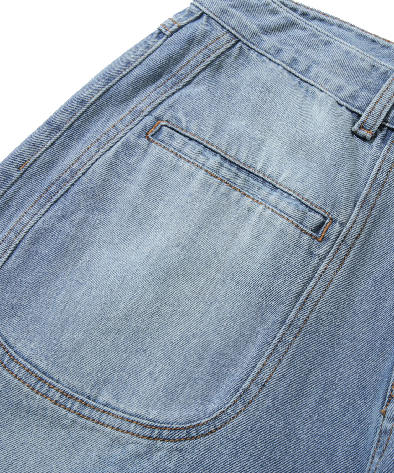 MUSINSA | TRILLION Round pocket Balloon fit washed denim