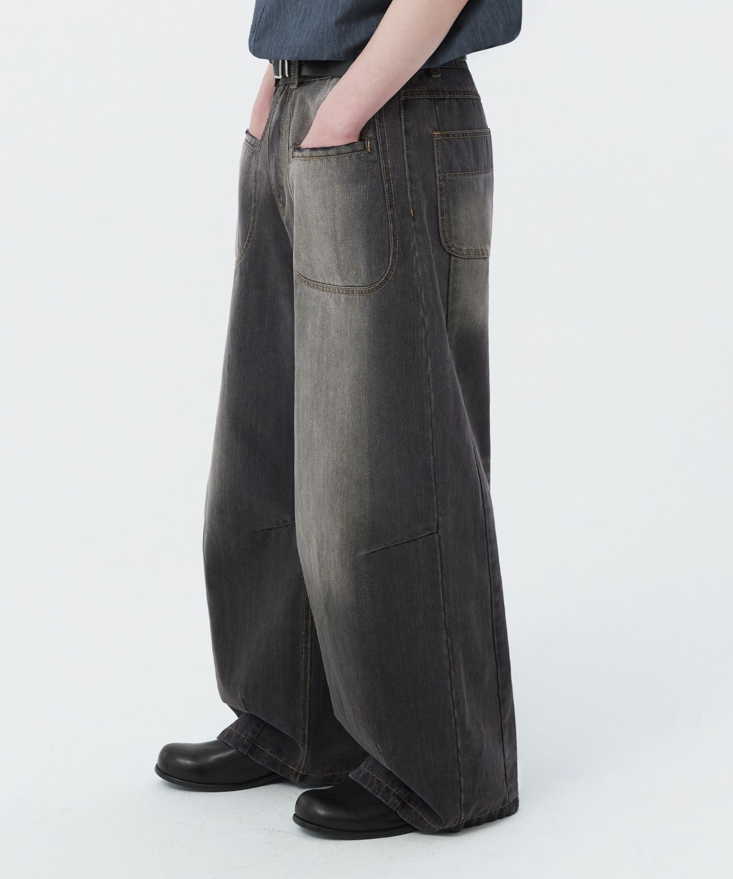 FRIZMWORKS Denim Balloon Pants - Indigo | Garmentory