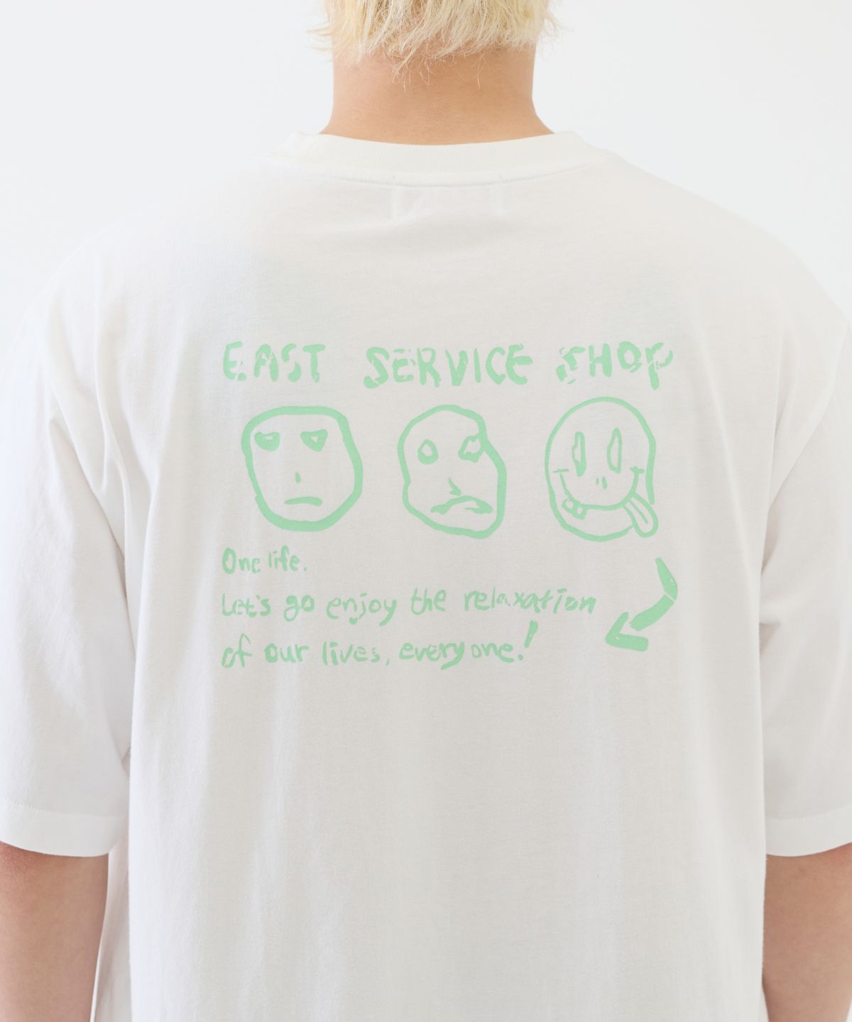 이스트서비스샵(eastserviceshop) Night Drawing Half T- Off White